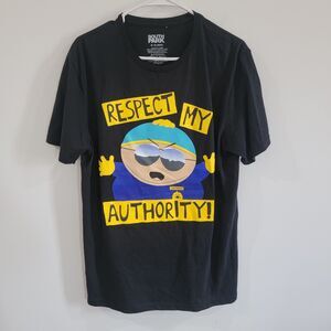 South Park Mens Cartman Shirt Size Medium Graphic Tee Respect My Authority Funny